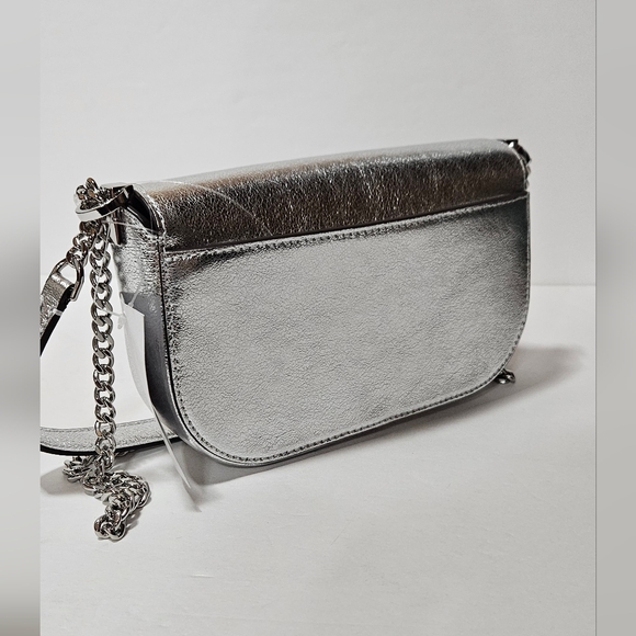 NWT Kate Spade Krista metallic chain flap crossbody bag - Picture 7 of 9